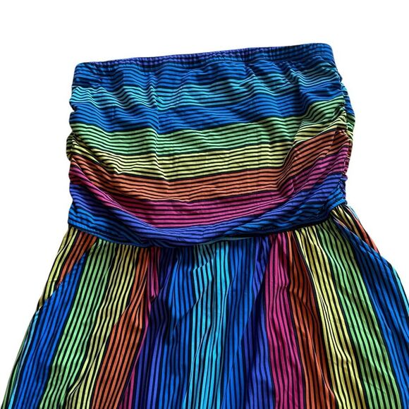 Rouge Rainbow Striped Jumpsuit Harem Style Stretch Womens Size 3X - Picture 3 of 10